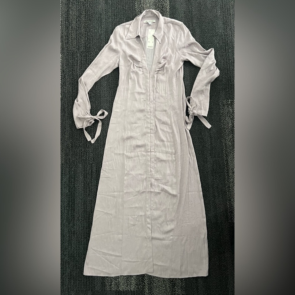 Urban Outfitters Mauve Purple Gray Chapman Hook & Eye Midi Dress NWT Medium $99